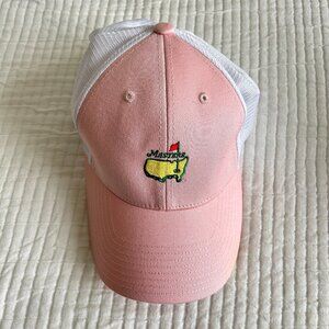 Masters Golf Tournament Magnolia Lane Pink White Trucker Hat Cap Adjustable